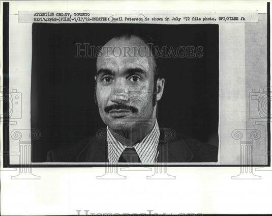1972 Press Photo Politician Basil Paterson - mjb53425 - Historic Images