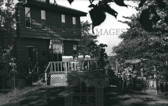 1989 Press Photo David and Maureen Hansen's award winning deck, Wisconsin home - Historic Images