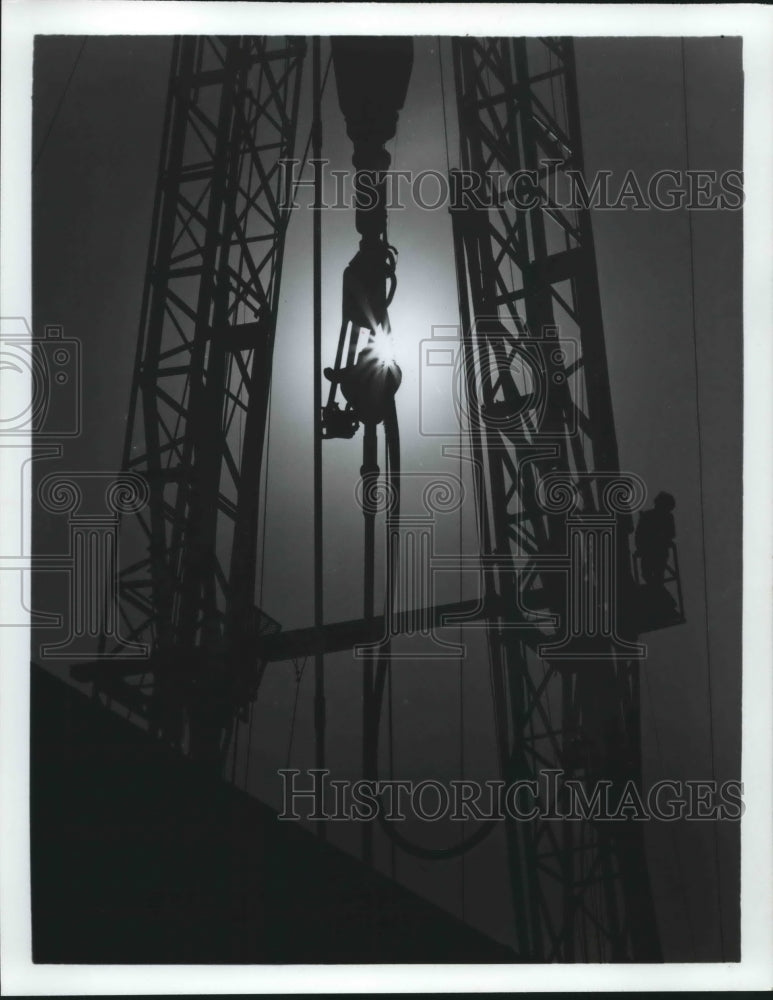 1979 Press Photo Tenneco Incorporated drilling rig in Williston, North Dakota. - Historic Images