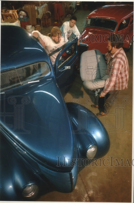 1994 Don Barker And Rickie And Chad Allen In Their Delevan Garage-Historic Images