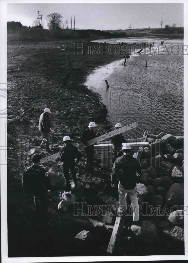 1965 Press Photo Homme Home for Boys rebuilds Shawano County Dam - mjb54414 - Historic Images