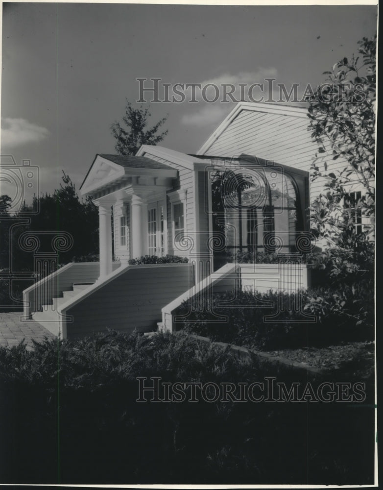 1987 Nest House neoclassical facade greenhouse - Historic Images