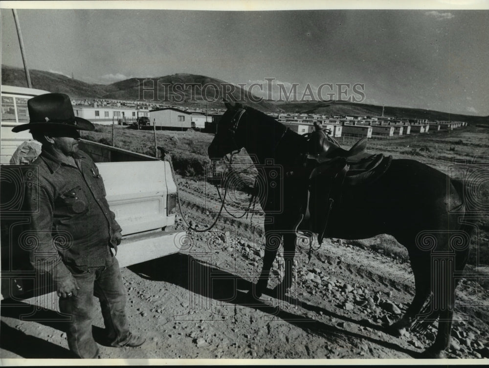 1981 Sheepherder, Evanston, Wyoming, upset high cost of living - Historic Images