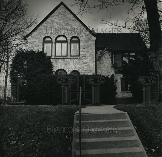1989 Tudor-revival style duplex on Superior Street, Milwaukee. - Historic Images