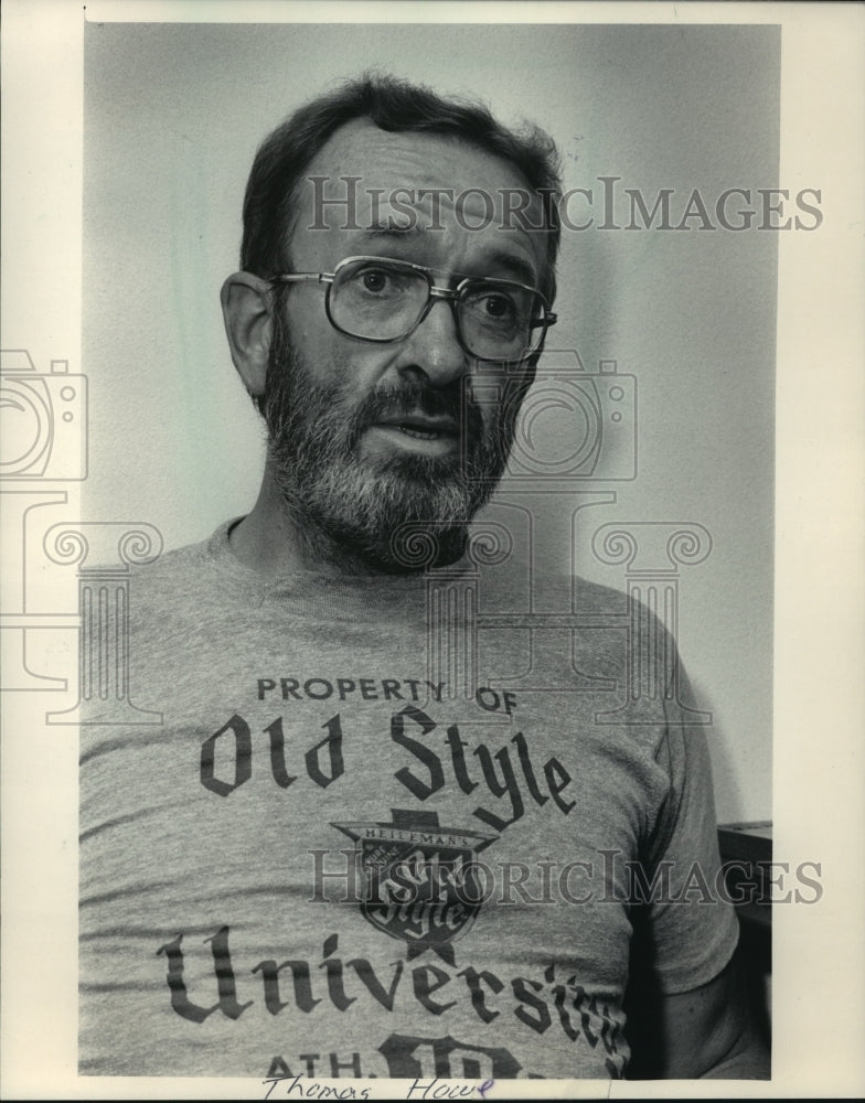 1985 Press Photo Heileman Union Member employee Thomas Howe - mjb55096 - Historic Images