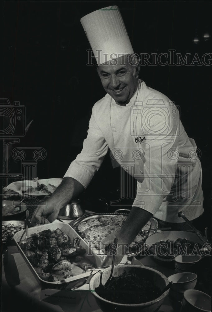 1988 Press Photo Chef Norbert Holland, Milwaukee - mjb55440 - Historic Images