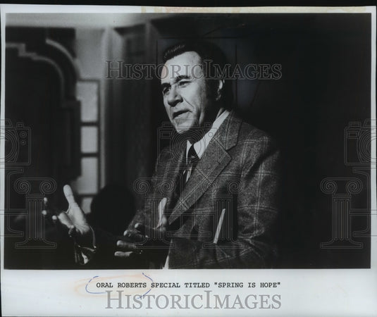 1976 Press Photo Oral Roberts Special titled "Spring is Hope" - mjb55560 - Historic Images