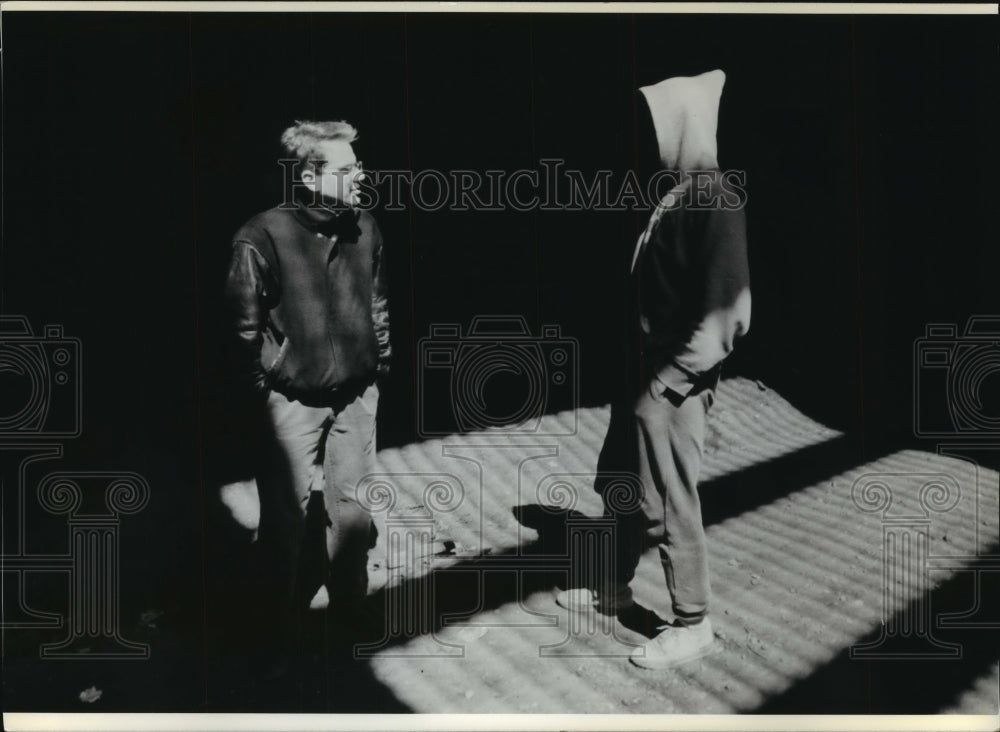 1990 Bernard Monte Isaac a Manhattan &quot;Mole Person&quot; with Chris Pape - Historic Images