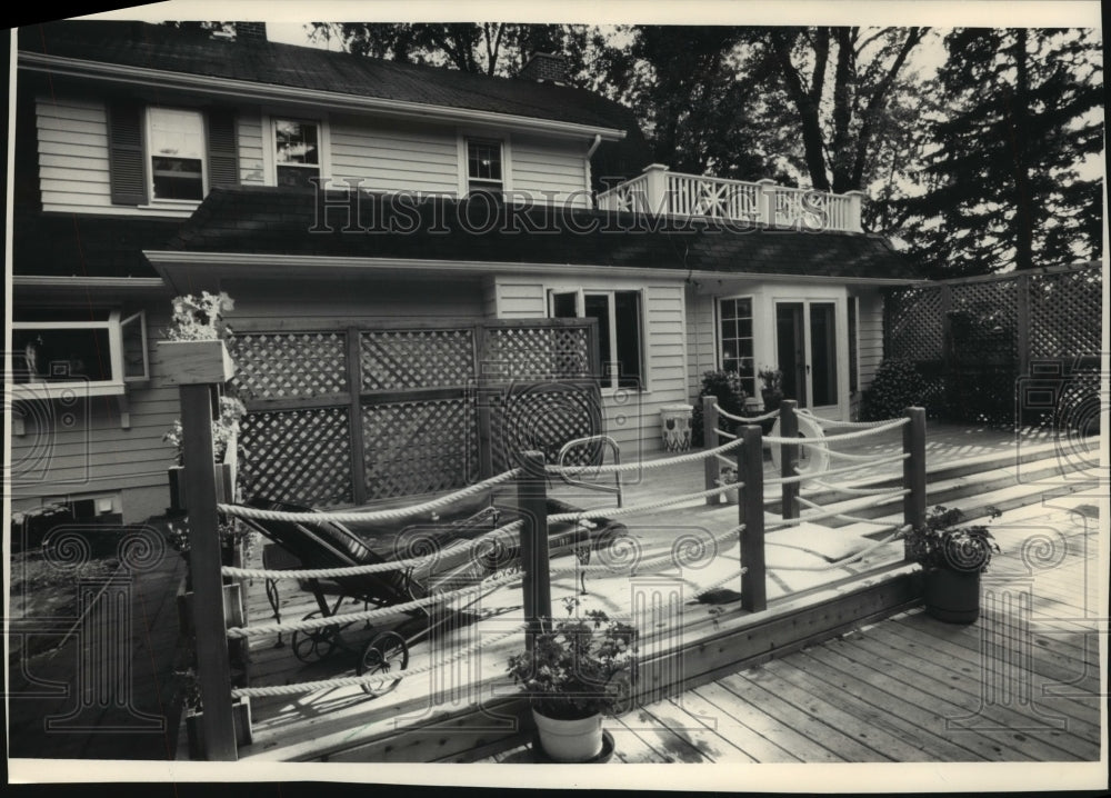 1987 Press Photo Jessie O&quot;Neill&#39;s River Hills home, Milwaukee - mjb56781 - Historic Images