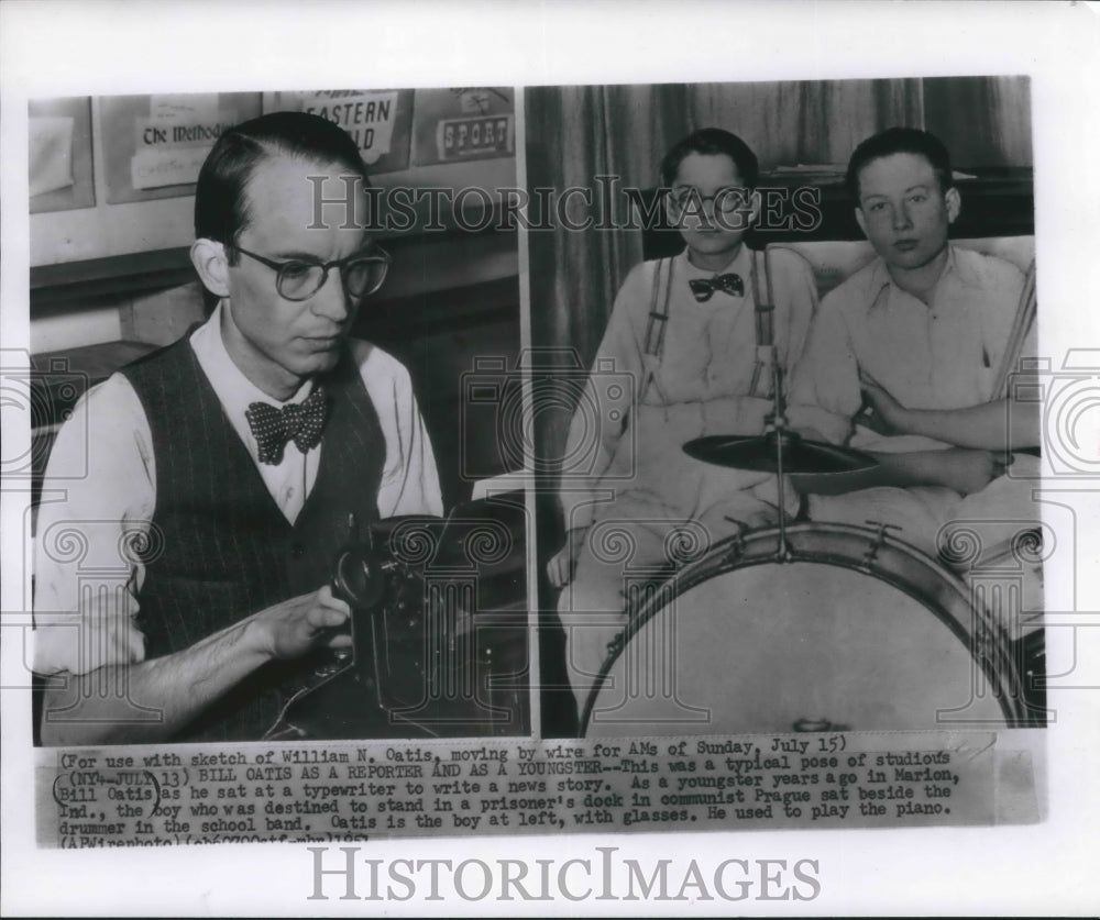 1951 Bill Gatis as a reporter and a youngster - Historic Images