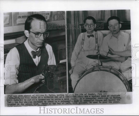 1951 Bill Gatis as a reporter and a youngster - Historic Images
