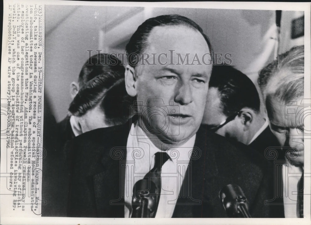 1966 Chairman Wayne L. Hays Discusses Powell Inquiry, Washington DC-Historic Images