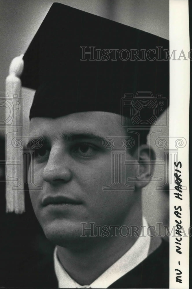 1990 Nicholas Harris, ROTC Midshipman, biology graduate, Marquette. - Historic Images
