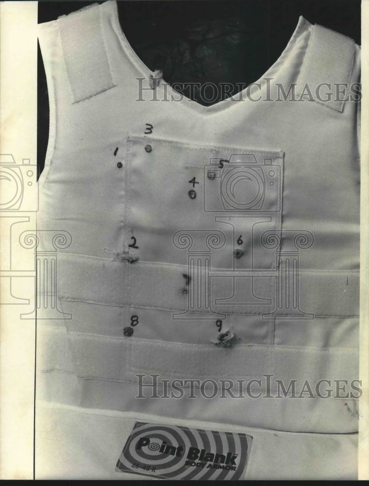 1985 Nine different calibers were fired at a Milwaukee Police vest-Historic Images