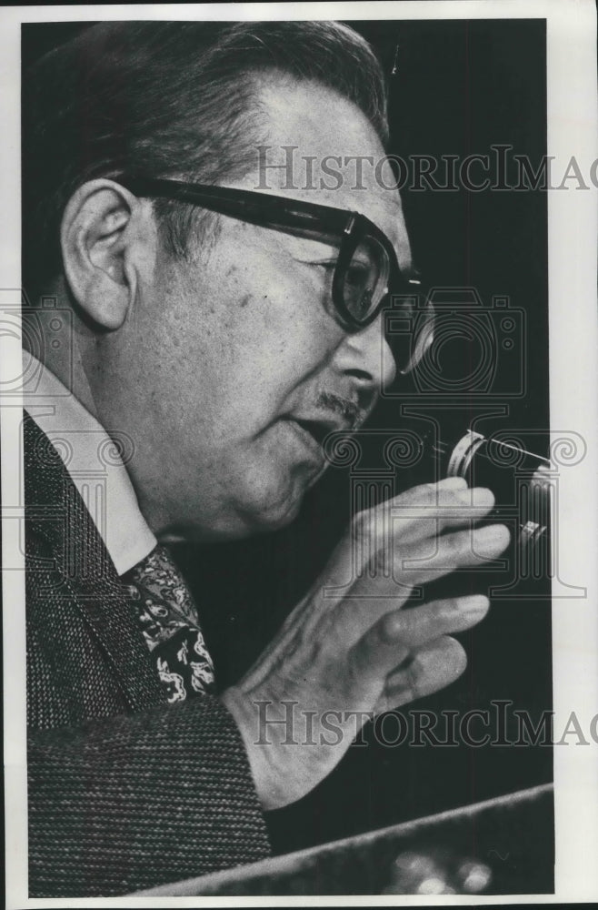 1970 Press Photo S. I. Hayakawa, speaking at Wisconsin Education Association - Historic Images