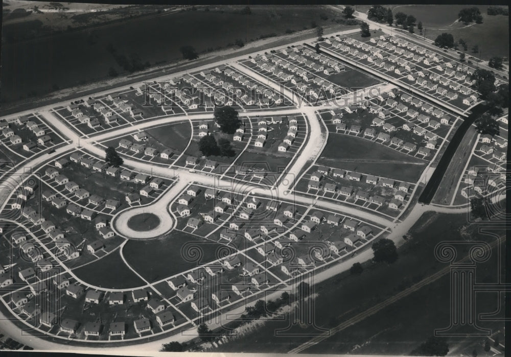 1962 Aerial view of Milwaukee County neighborhood for veterans-Historic Images