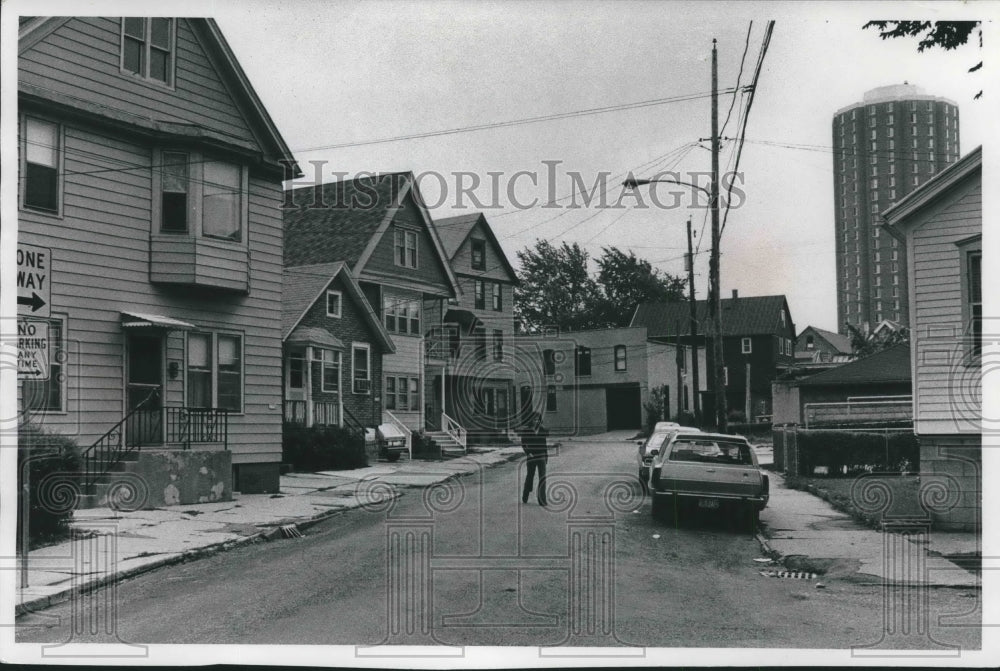 1977 Press Photo East side Polish community, homes varied greatly, Milwaukee.-Historic Images