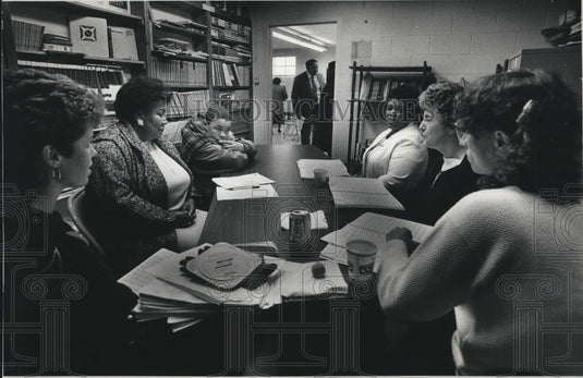 1988 Conference with parents and teachers, Milwaukee - Historic Images