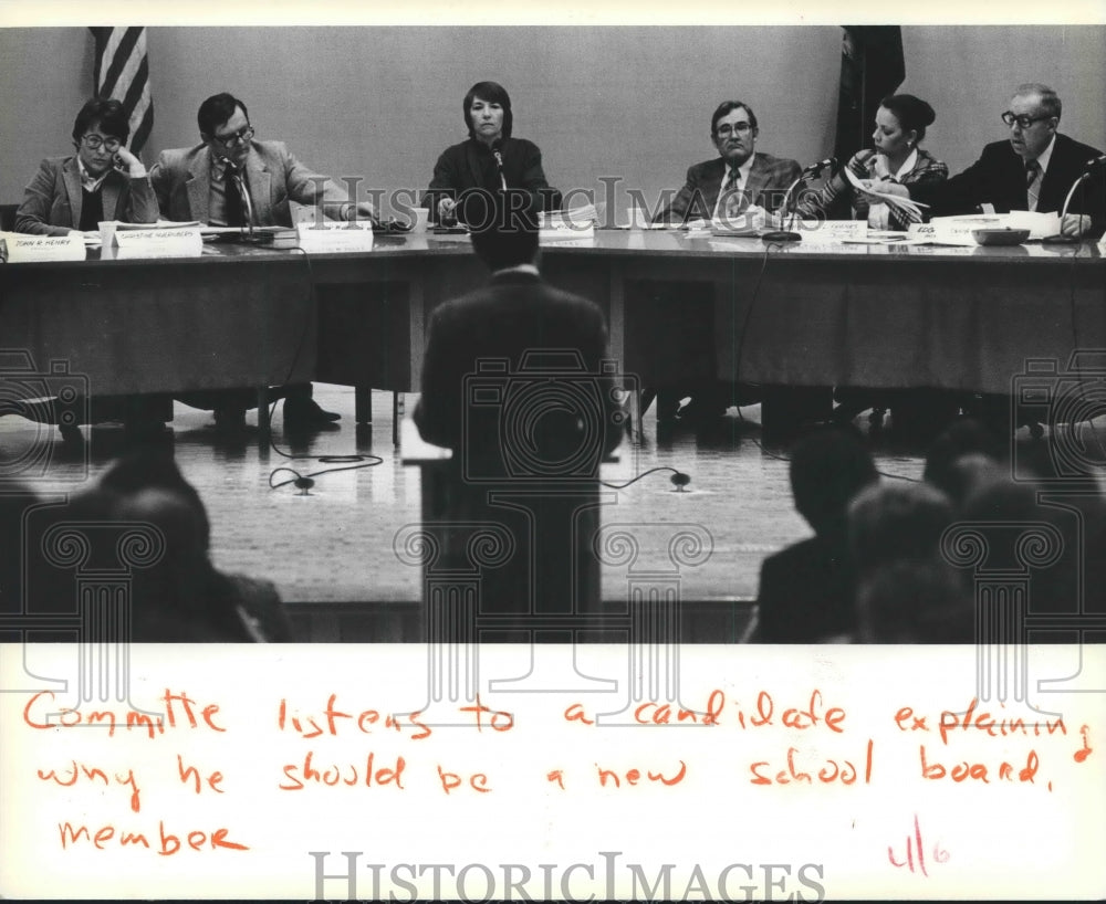 1980 Committee at Milwaukee Technical College listens to applicant-Historic Images