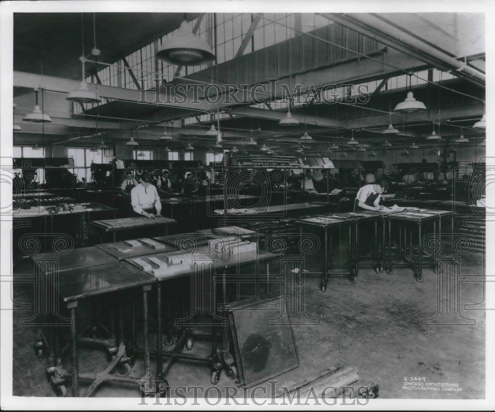 1926 Press Photo Men working in the composing room at the Milwaukee journal.-Historic Images