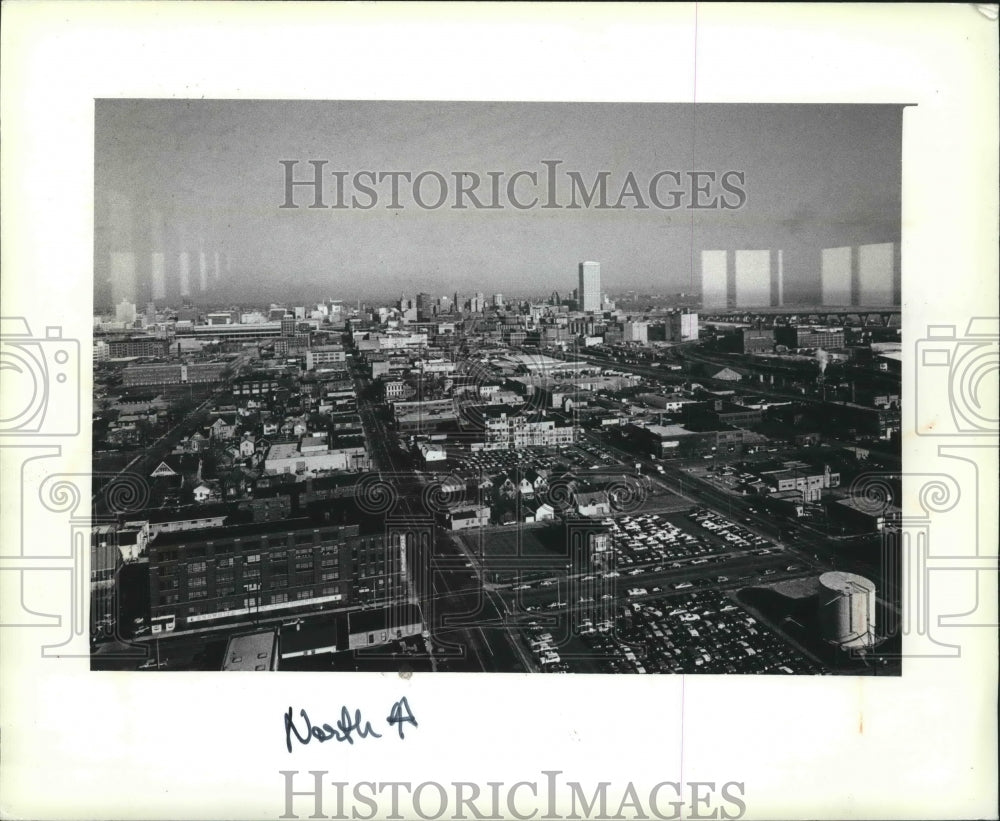 1981 Aerial View of Milwaukee City From the Allen-Bradley Clock-Historic Images