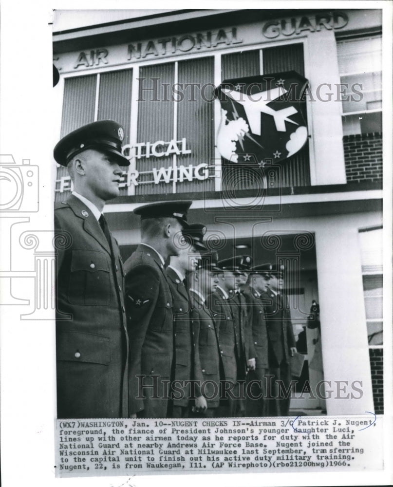 1966 Press Photo Airman 3/C Patrick Nugent, Andrews Air Force Base, Milwakee - Historic Images