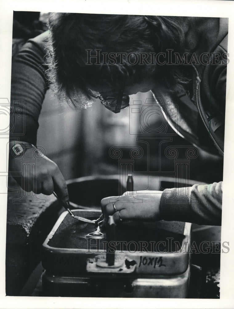 1984 Student in Skill Olympics at Milwaukee Area Technical College - Historic Images