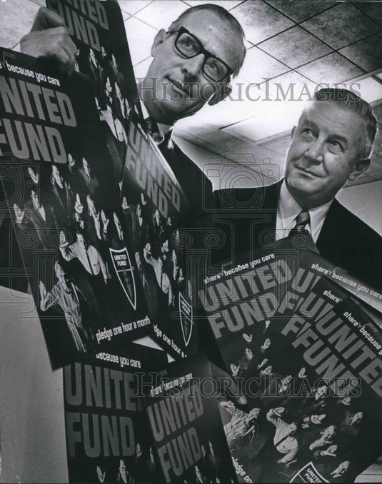 1967 1967 United Fund poster unveiled by James Barker & Joseph Heil-Historic Images