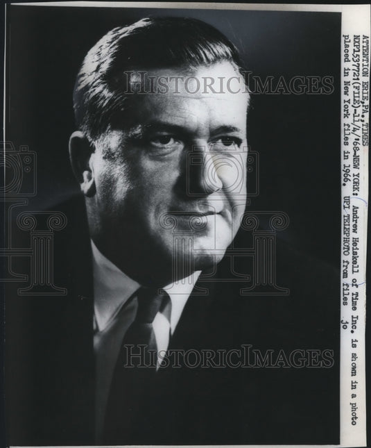1966 Press Photo Andrew Heiskell Of Time Inc. In New York - mjb62054 - Historic Images