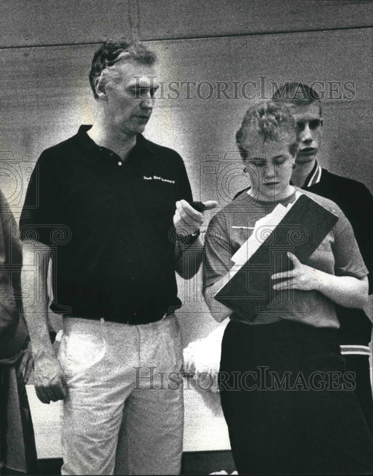 1991 Greg Hollub, coach for Waukesha South's swimmer and divers-Historic Images