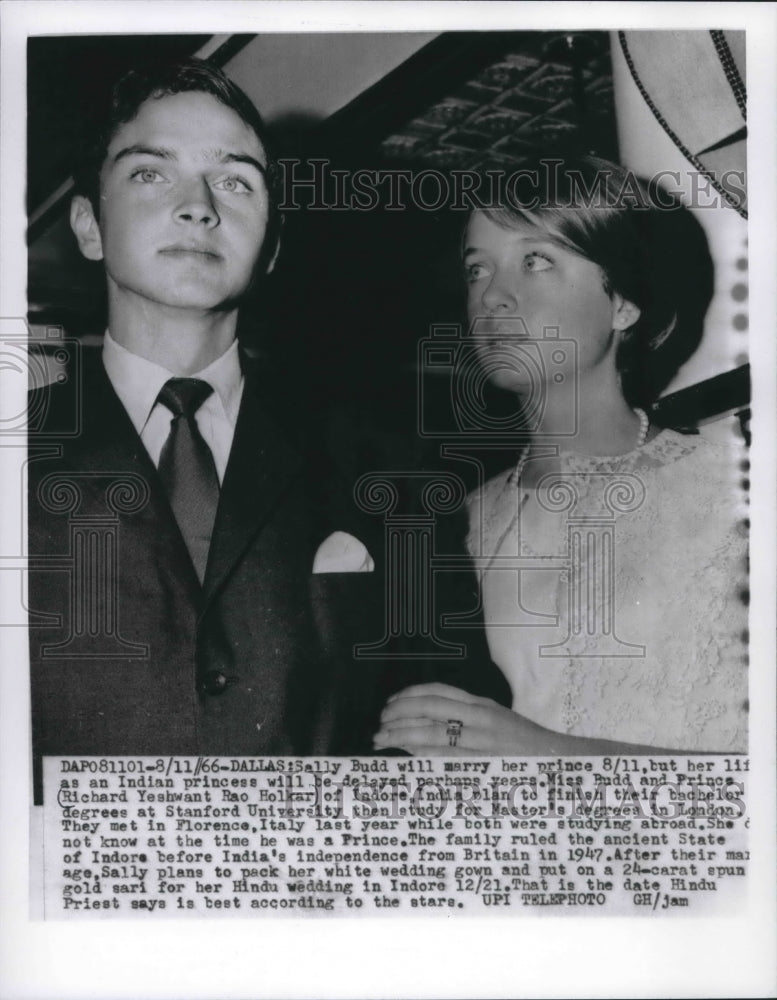 1966 Press Photo Sally Budd to marry her Indian Prince 8/11 - Milwaukee-Historic Images
