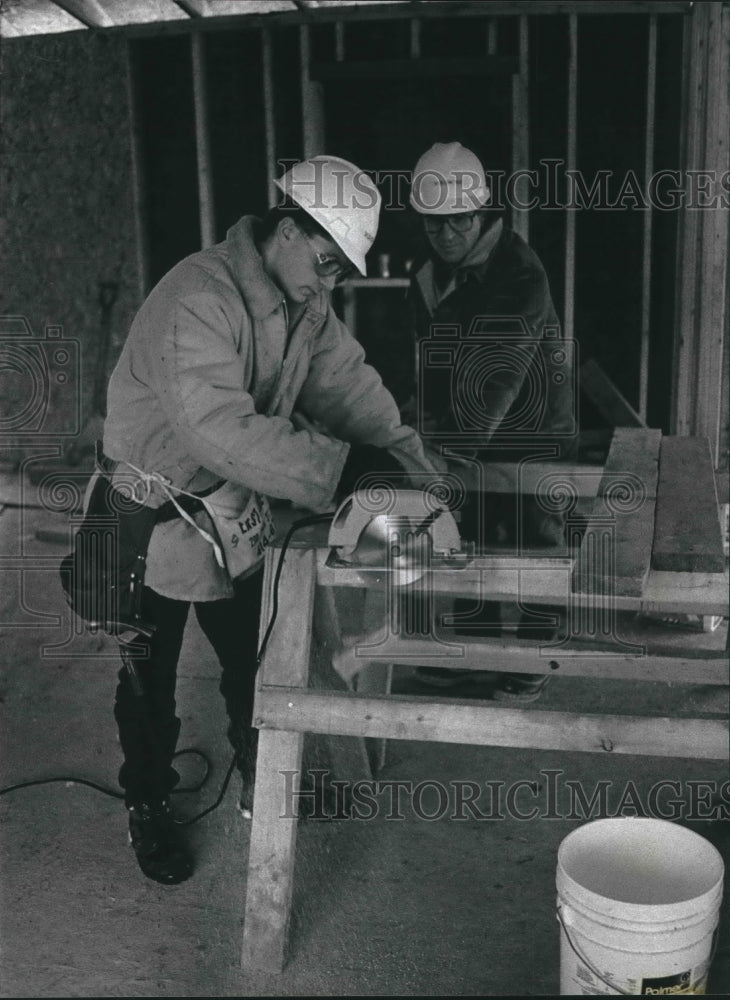 1992 Alex Knight and Luthi cut board. Hartford Schools Wisconsin-Historic Images