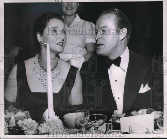 1953 Press Photo Bob Hope at Adolph Zukor's birthday party in Hollywood - Historic Images