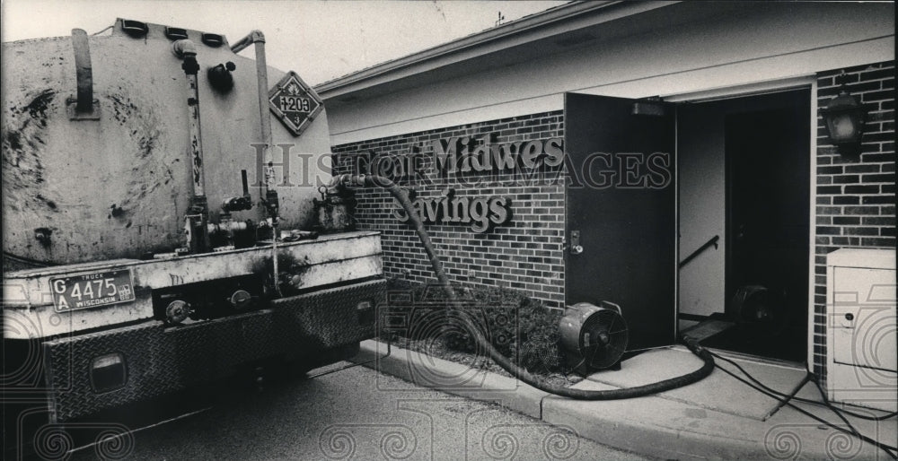 1986 Gasoline Pump at Great Midwest Savings & Loan Association - Historic Images