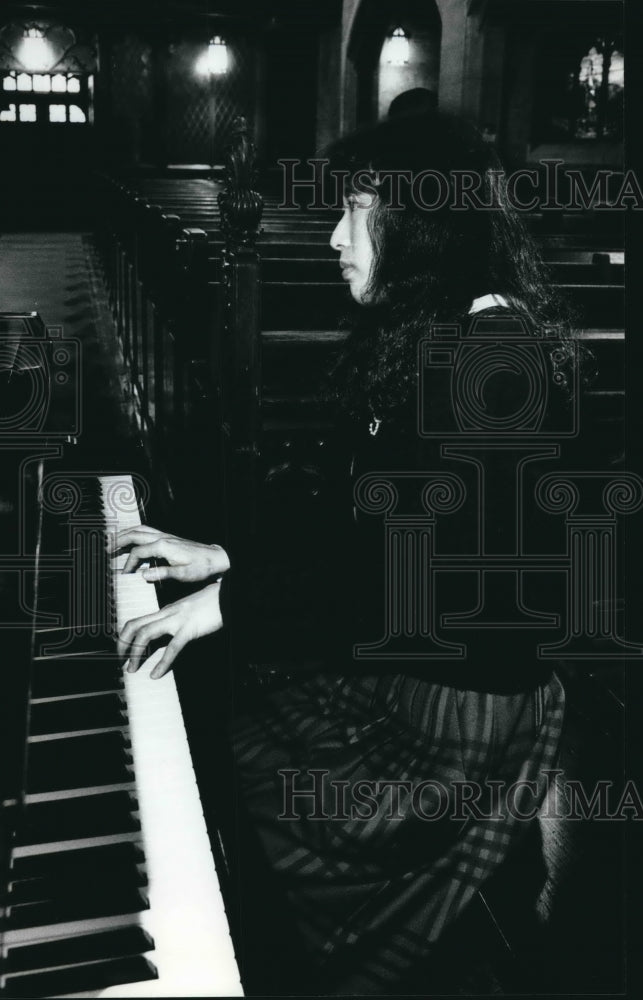 1989 Masaka Imamura, Japanese pianist at Plymouth Church - Historic Images