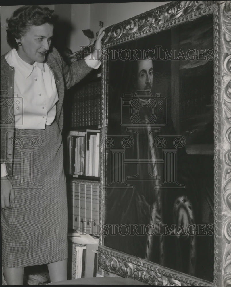 1956 Press Photo Mrs. Ferdinand Hinucks Administrator at Art Institute - Historic Images