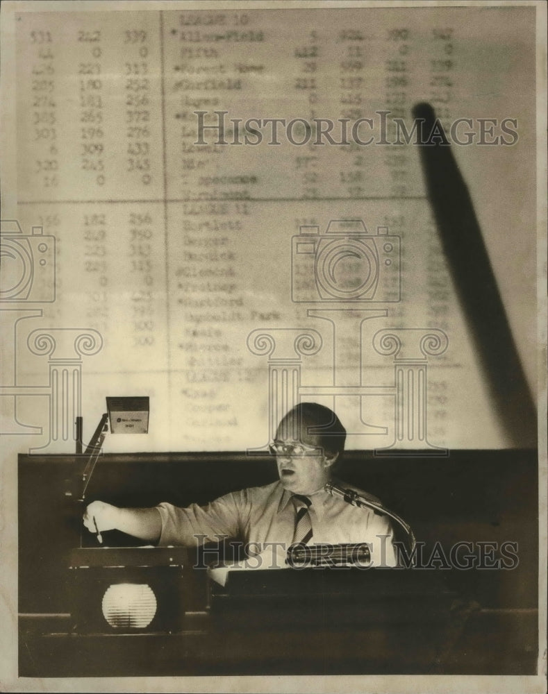 1977 Press Photo Spence Potter, Administrator for Milwaukee Public Schools - Historic Images