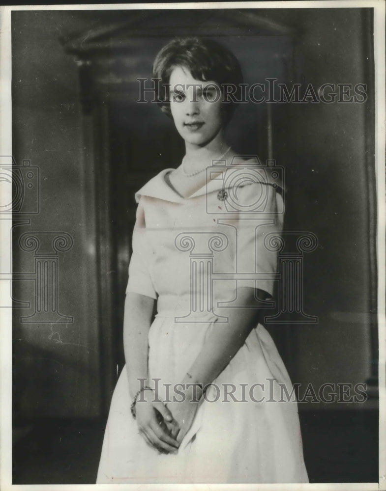 1964 Press Photo Princess Anne-Marie, 15, of Denmark in Confirmation Dress-Historic Images