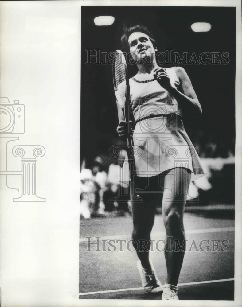 1976 Press Photo Wisconsin professional tennis player Evonne Goolagong - Historic Images