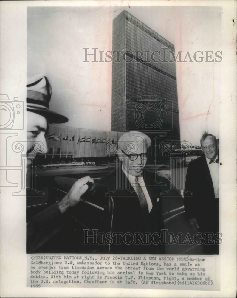 1965 Press Photo Arthur Goldberg new ambassador of United Nations in New York - Historic Images