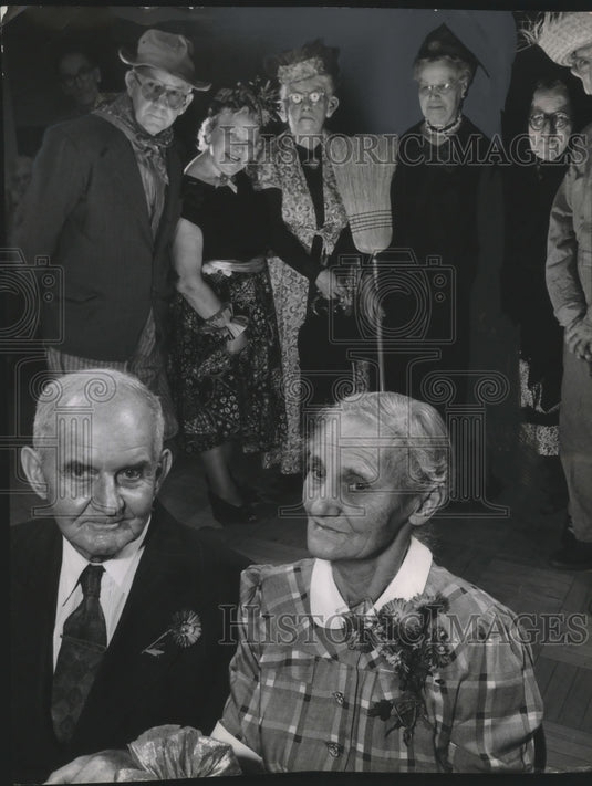 1955 Press Photo Golden Agers celebrate - mjb65467-Historic Images