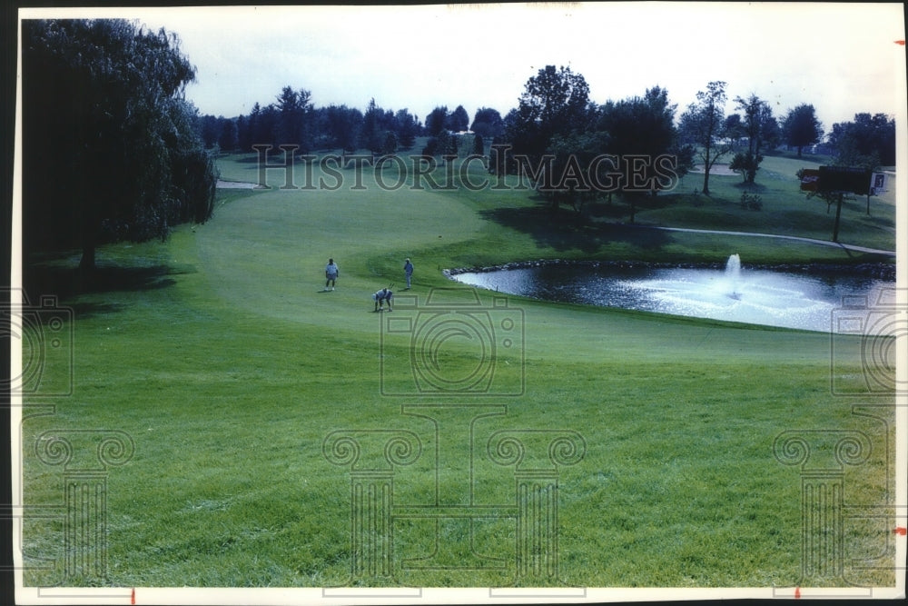 1993 Press Photo Greater Milwaukee Open, Tuckaway Country Club 18th hole - Historic Images