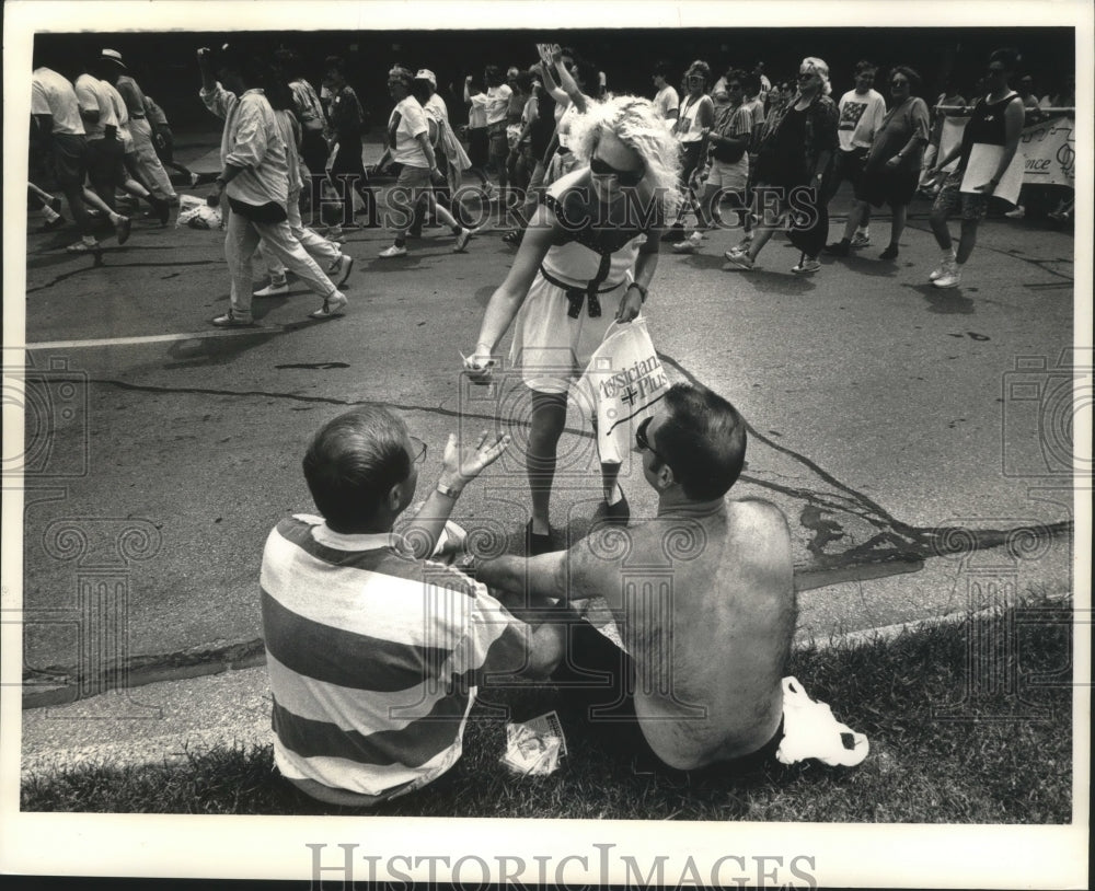 1992 Press Photo Gay Pride Parade in Milwaukee, Wisconsin - mjb65957 - Historic Images