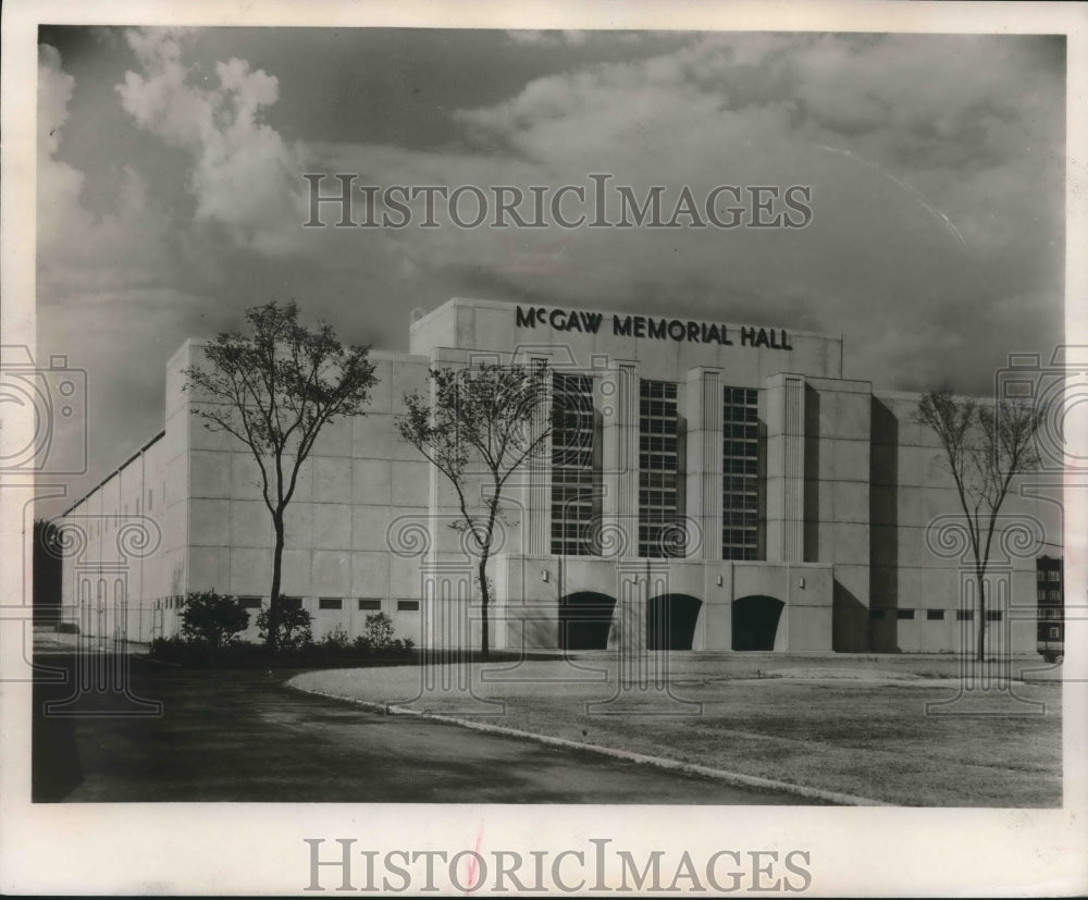 1954 Press Photo McGaw Memorial Hall at Northwestern University, Evanston, Ill-Historic Images