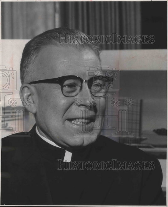 1961 Press Photo Father Edward J. O'Donnell, President of Marquette University - Historic Images