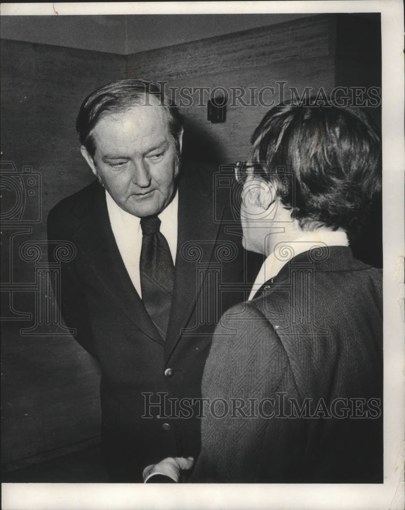 1972 Press Photo Lloyd L Spangenburg at Richard Nowakowski Trial, Milwaukee - Historic Images