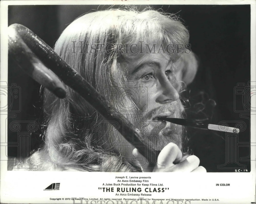 1972 Press Photo Peter O&#39;Toole in &quot;The Ruling Class.&quot; - mjb67730 - Historic Images