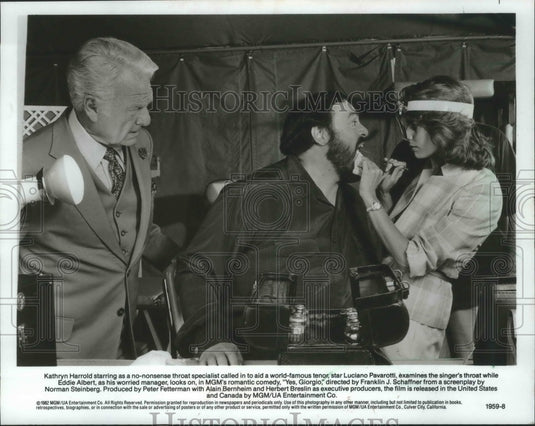 1962 Press Photo Kathryn Harrold and Luciano Pavarotti star in of "Yes, Giorgio" - Historic Images