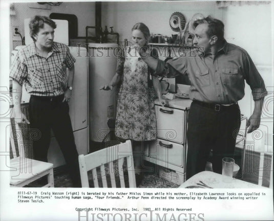 1982 Craig Wasson, Elizabeth Lawrence, Miklos Simon, "Four Friends" - Historic Images