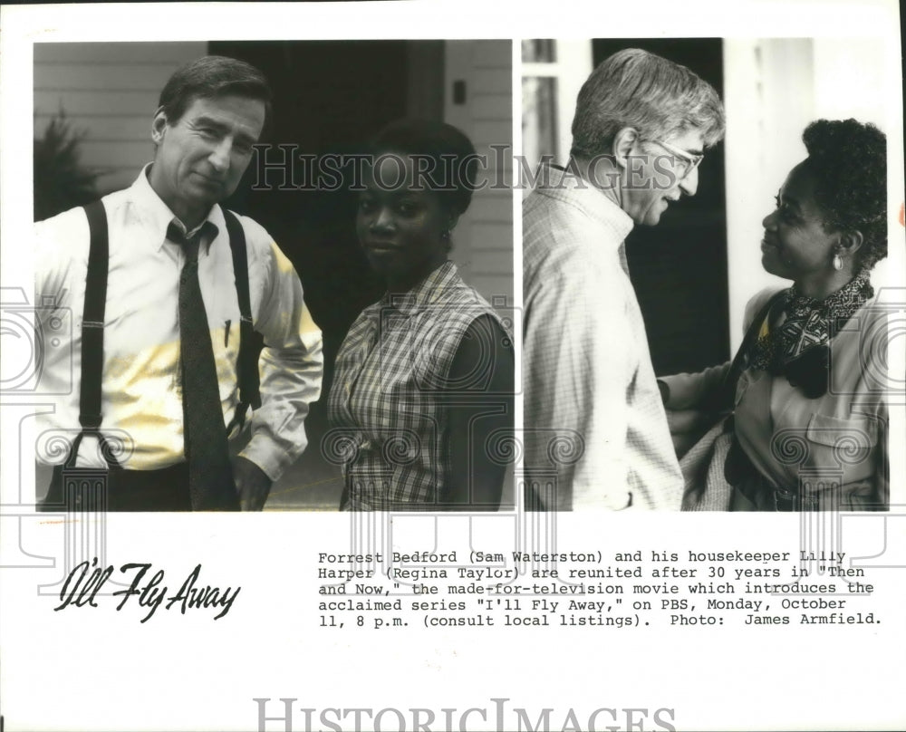 1993 forrest Bedford and Lilly Harper in new I&#39;ll Fly Away RV series - Historic Images
